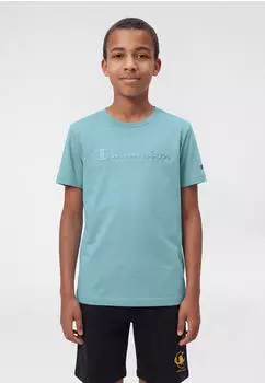 Champion Icons Tonal Crewneck T-Shirt with Large Logo Kurzarm (86103621) stnb