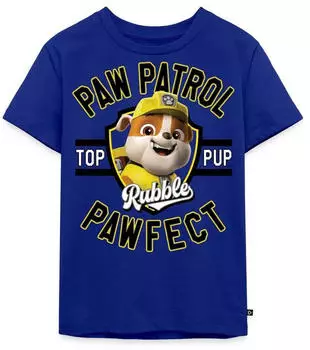 spreadshirt Paw Patrol Rubble Pawfect Kinder Premium T-Shirt (D302700428P814) royalblau