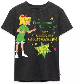 spreadshirt Bibi Blocksberg Kinder Premium T-Shirt anthrazit meliert