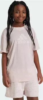adidas Future Icons Winners T-Shirt kurzarm sandy pink mel/white (Junior) (IX9403)