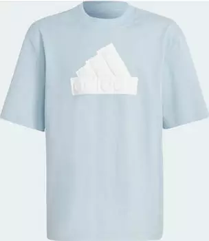 adidas Future Icons Logo Piqué T-Shirt kurzarm wonder blue/white (Junior) (IL6145)