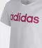 adidas Essentials Linear Logo Cotton Slim Fit T-Shirt kurzarm white/semi lucid fuchsia (Junior) (IC3150)