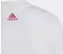 adidas Essentials Linear Logo Cotton Slim Fit T-Shirt kurzarm white/semi lucid fuchsia (Junior) (IC3150)
