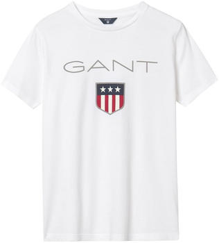 GANT Jungen T-Shirt mit GANT Wappen Print white (905114-110)