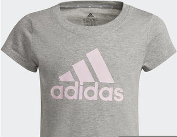 Adidas Essentials T-Shirt Crew medium grey heather/clear pink