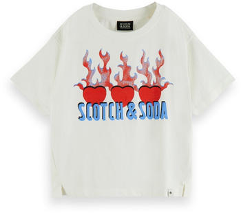 Scotch & Soda T-shirt Aus Bio-baumwolle Im Boxy Fit (165166) white