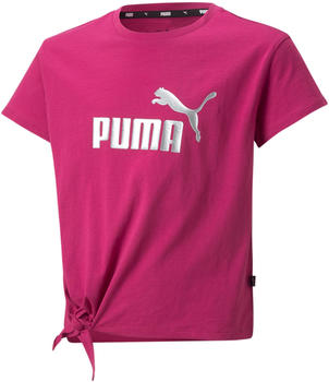 Puma ESS+ Logo Knotted T-Shirt festival fuchsia
