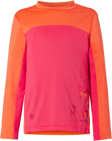 VAUDE Kids Solaro LS T-Shirt II bright pink/orange