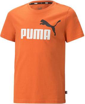 Puma Kinder T-Shirt ESS+ 2 Col Logo Tee (586985-95) chili powder/blue azur