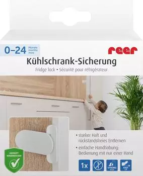 Reer Elektrogeräte-Sicherung Kindersicherung für Kühlschrank, Mikrowelle, Schiebetüren (78030)