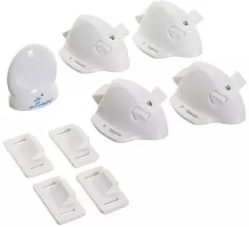 Dreambaby Kindersicherung-Set 4 Schlösser + 1 Schlüssel weiß