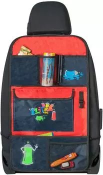 Walser Rücksitz-Organizer Kinder Graffiti, 70x40cm, blau (26183)
