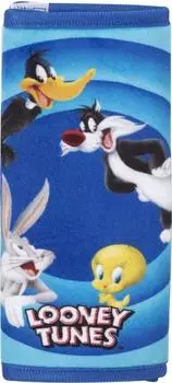 TataWay Looney Tunes Kinder Auto-Sitzgurtpolster, blau (Passacintura)