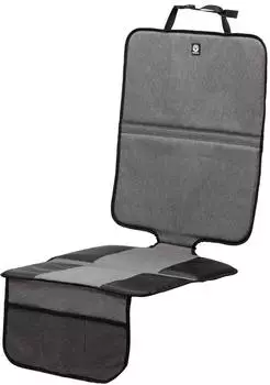 Dooky Autositz-Schutzunterlage mit 3 Mesh-F&auml;chern, wasserdicht, 124x46cm, grau melange (5128223)