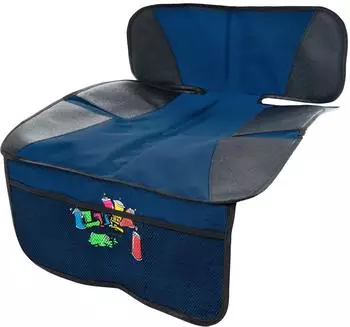 Walser Graffiti Kindersitzunterlage rutschfest, ISOFIX-kompatibel, blau (26187)