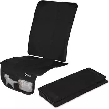 Lionelo Sikker Autositzschutz, ISOFIX-kompatibel, wasserdicht, schwarz (LO-SIKKER BLACK CARBON)