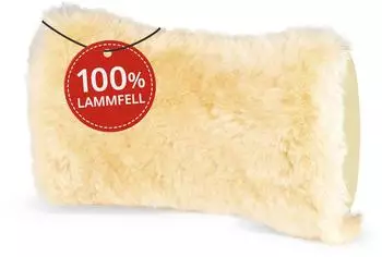 Walser Mila Nackenstütze aus Lammfell, beige