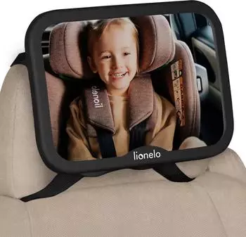 Lionelo Sett Grande R&uuml;cksitzspiegel f&uuml;r Babys (LO-SETT BLACK CARBON)