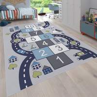 Paco Home Kinderteppich "Bino 565" rechteckig 4 mm H&ouml;he Kurzflor,