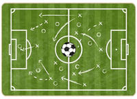 vidaXL Kinderteppich Gr&uuml;n 160x230 cm Fu&szlig;ballfeld Waschbar