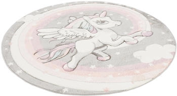 Pergamon. Maui Kids Pastell Einhorn Rund Grau 120x120cm