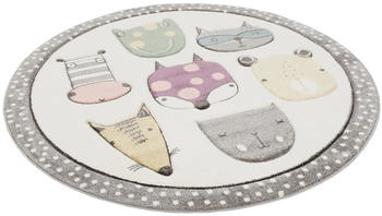 Pergamon. Maui Kids Happy Animals Bunt Rund Bunt 120x120cm