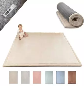 Hakuna Matte Samtmatte-Spielmatte 150x200 cm beige