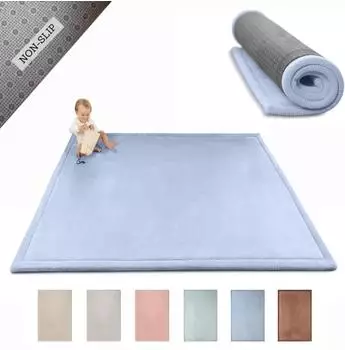 Hakuna Matte Samtmatte-Spielmatte 150x200 cm blau