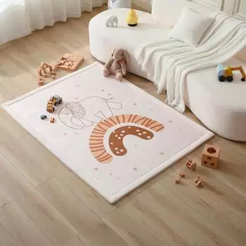 Hakuna Matte Samtmatte-Spielmatte 120x170 cm regenbogen/elefant