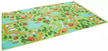 Snapstyle Kinderteppich 80x240 cm Campingplatz Grün