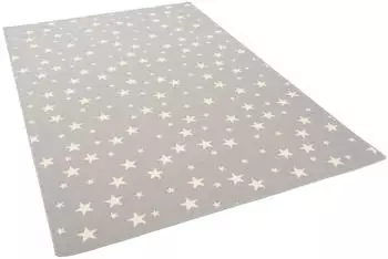 Snapstyle Kinderteppich 160x160 cm Sterne Grau