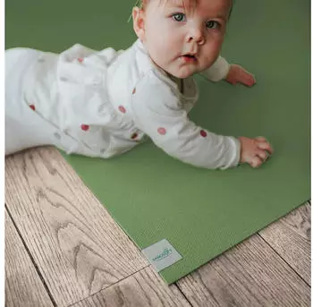 Sanosoft Krabbelmatte rutschfest 160x120cm Olivgrün