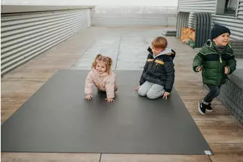 Sanosoft Outdoor Krabbelmatte 120x350cm Grau