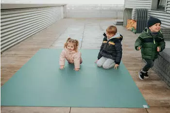 Sanosoft Outdoor Krabbelmatte 120x900cm Petrol