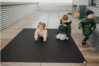 Sanosoft Outdoor Krabbelmatte 240x160cm Schwarz