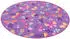 Snapstyle Kinderteppich 200 cm Schmetterling Lila Rund
