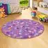 Snapstyle Kinderteppich 200 cm Schmetterling Lila Rund