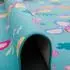Snapstyle Kinderteppich 133 cm Schmetterling Türkis Rund