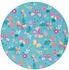 Snapstyle Kinderteppich 133 cm Schmetterling Türkis Rund
