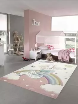 Teppich-Traum Kinderteppich Meerjungfrau Prinzessin Pastell 200x290cm (24278/0260_7)