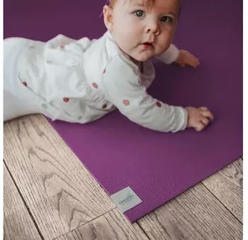 Sanosoft Krabbelmatte rutschfest 60x120cm Pflaume