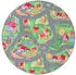 Snapstyle Kinderteppich 160 cm Little Village Grün Rund