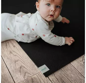 Sanosoft Krabbelmatte rutschfest 120x140cm Schwarz
