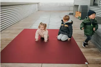 Sanosoft Outdoor Krabbelmatte 160x800cm Rot