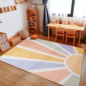 CarpetSale24 Kinderteppich Sonnen-Muster bunt, 160x230cm (MN-PLAY1602302020MULTI)