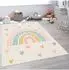 Paco Home Nino 887 Kinderteppich Kurzflor, creme, Regenbogen & Herzen, 160x220cm (887)