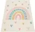 Paco Home Nino 887 Kinderteppich Kurzflor, creme, Regenbogen & Herzen, 160x220cm (887)