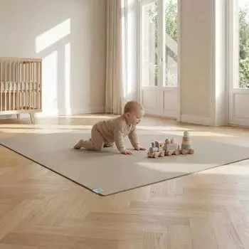 Sanosoft Krabbelmatte rutschfest 120x180cm Sand/Beige