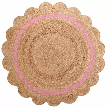 Douceur d'Intérieur Rosaly Kinderteppich rund, beige, 90cm
