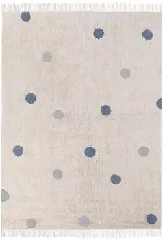 Beliani Dardere Kinderteppich Baumwolle beige/grau 140x200cm (Dardere)